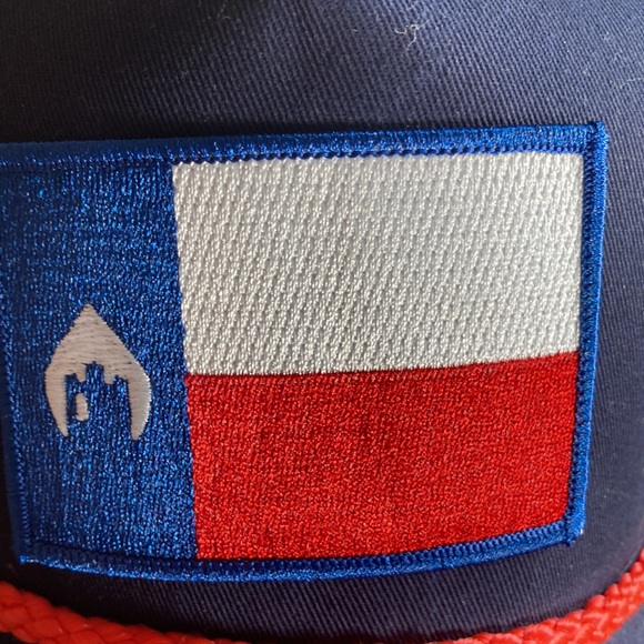 Mens Blue W/Red Rope Cobra Trucker Hat w/ Patch - Picture 2 of 8